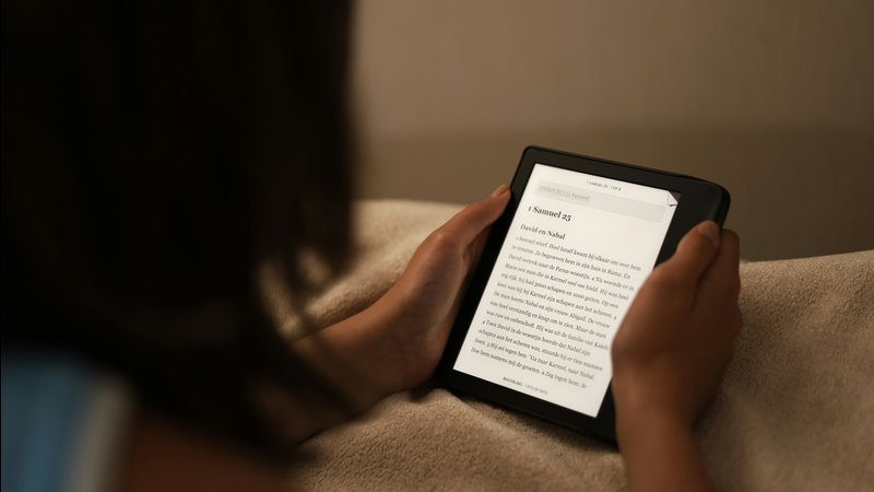 Drie Kobo e-readers naast elkaar op een lichte ondergrond